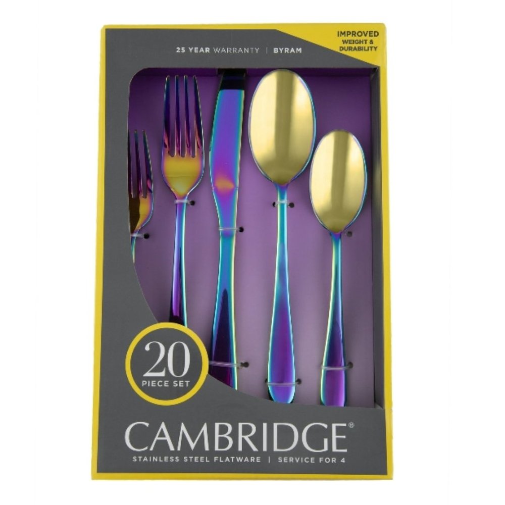 Cambridge Byram Rainbow Mirror 20-Piece Flatware Set (Service for 4)